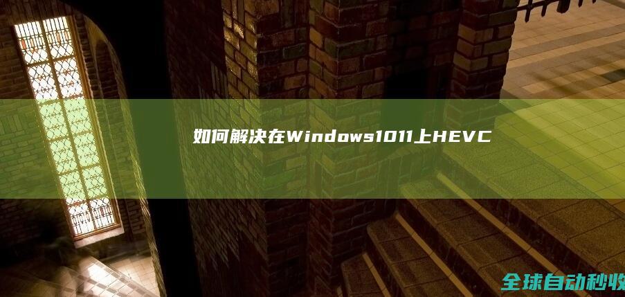 如何解决在Windows10/11上HEVC(H.265)视频无法播放的问题-系统操作与应用